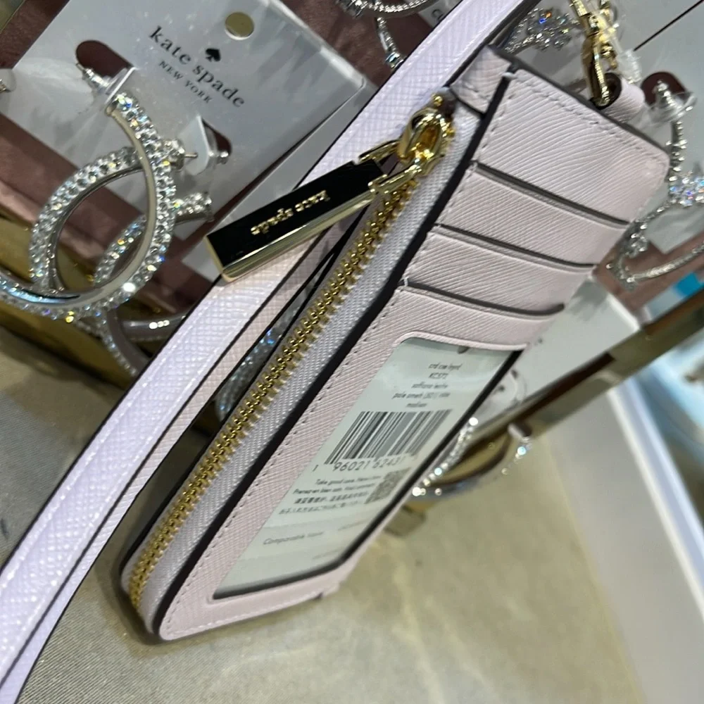 Kate Spade Madison Card Case Lanyard Pale Amethyst NWT - Picture 10 of 16